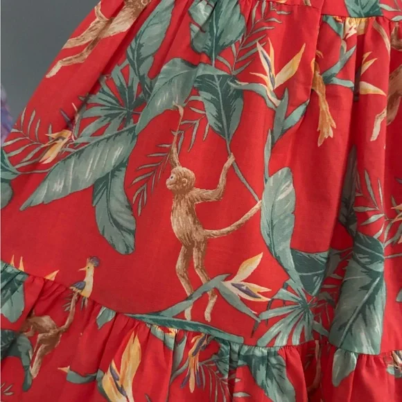 Janie and Jack Vibrant Monkey Tropical Dress - Picture 7 of 7